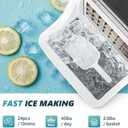 EUHOMY Ice Cube Maker Machine Countertop, 2 Ways to Add Water, 45Lbs/Day 24 Pcs Ready in 13 Mins, Self-Cleaning Portable Compact, with Ice Scoop & Basket, Perfect for Home/Kitchen/Office/Bar