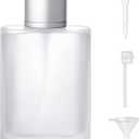 100ml/3.4 Oz Frosted Glass Spray Bottle Perfume Atomizer,Refillable Perfume Spray Bottle Perfume Bottles Empty with 3 Kinds of Perfume Dispenser (Frosted Glass 100ml)