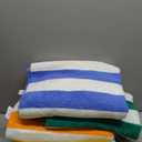 Utopia Towels 4 Pack Cabana Stripe Beach Towel, 30 by 60 Inches, Oversized 100% Ringspun Cotton Pool Towels, Highly Absorbent Bath Towels for Beach (Blue, Yellow, Green & Orange)