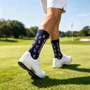 2 x Annoyed Golf Socks for Men,Christmas Stocking Stuffers Gift for Dad Husband, Funny Golf Accessories Gifts for Men (Blue)