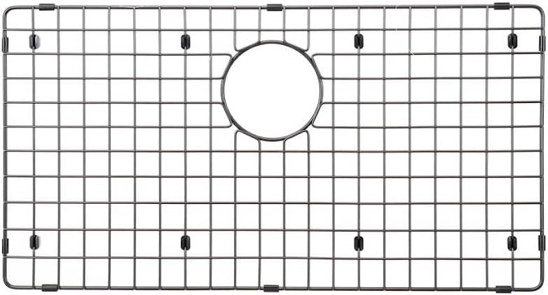 Starstar Sinks Protector Matte Black 304 Stainless Steel Kitchen Sink Bottom Grid, Rack (25 L x 15 W), Medium