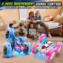 Hamdol Remote Control Stunt Car for Kids, 360 Spinning Double-Sided RC Toy with Headlights, 4WD USB-C Rechargeable Vehicle for Boys Ages 612, Educational STEM Toy