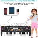 Kids Piano Keyboard, 49 Key Electric Piano Musical Learning Toy for Beginners with Microphone, Music Toys Birthday Xmas Gifts for Kids Toddlers 3-12 Years Old