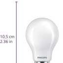 PHILIPS LED 40W A19 4-Pack Ultra Definition Soft White (2200K) 450 Lumen (5W = 40W) Dimmable Frosted Flicker-Free Light Bulbs