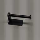 VAEHOLD Self Adhesive Toilet Paper Holder Kitchen Washroom Adhesive Toilet Roll Holder No Drilling for Bathroom Stick on Wall Stainless Steel Brushed Black