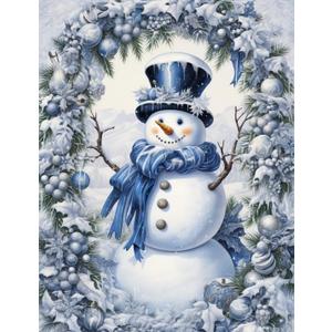 ARPADAMO Diamond Art Kits for Adults, Christmas Diamond Painting Kits for Beginners, Snowman Diamonds Art Painting Kits, 5D Round Full Drill Crafts Kits Home Decor Gifts 12x16inch (DP01423)