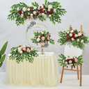 Artificial Italian Ruscus Greenery Stems, 24pcs Faux Green Leaf Garland Branches 26in Hanging Greenery Spray for Wedding Bouquet,Arch,Table Centerpieces and Home Decor