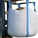 2 Pack FIBC Bulk Bag, 1.5 Ton Bag, 35"L x 35"W x 43"H, 3300lbs SWL, Duffle Top Flat Bottom, Heavy Duty Bulk Bags for Industry Agriculture