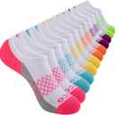 Eallco No Show Socks Womens Athletic Cushioned Low Cut Non Slip Running Ankle Socks for Women 6 Pairs