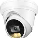 Hikvision/Uniview Compatible HD 4K 8MP SonyStarvis Sensor IP Camera Color vu PoE Turret Dome with Microphone, 24/7 Full Time Color at Night, Weatherproof IP67 Indoor Outdoor Wide Angle 2.8mm