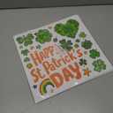 3 x St. Patrick's Day Window Clings Decorations for Glass Cute St. Patrick's Day Window Stickers Decal Large Good Luck Shamrock Stickers Spring Door Wall Window Decor