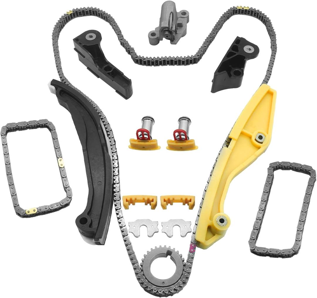 3.5L 3.7L 90738S Timing Chain Kit Fits for Ford Edge Explorer F-150 Flex Mustang Taurus 2011 2012 2013 2014 2015 2016 2017 2018 2019 V6 DOHC Naturally Aspirated