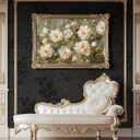 Black Floral Wallpaper, 17.7 x 196.8 in Peel and Stick Waterproof Self Adhesive Wall Paper, Removable Vintage Black Floral Embossed Contact Paper for Cabinets Drawers Kitchen Countertop Wall