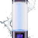 Portable Hydrogen Water Bottle Deluxe Version, Up to 9000ppb Concentration, Upgrade Smart Touchscreen Control SPE Hydrogen Generator with LED Display Hydrogen Water Machine 350ml Purple