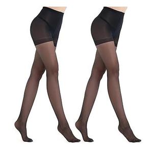 MEME&WEWE 2 Pairs Tights for Women, Sheer Stockings for Women Pantyhose,20D High Waist No Rip Control Top Tight Pantyhose (Small, Black)