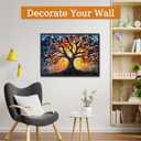 Stained Glass Puzzles for Adults 1000 Pieces - Mosaic Tree of Life Jigsaw Puzzles with Puzzle Glue, Colorful Difficult Jigsaw Puzzles, Challenging and Fun Hard Puzzle for Adults