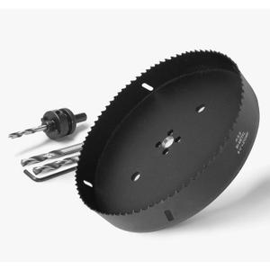 8-1/4 Inch Hole Saw with 1/2" Hex Shank Quick Change Arbor, JTemgle Bi-Metal Hole Saw Heavy Duty Hole Cutting Tool for Cornhole Boards, Recessed Lights, Wood, Plastic, Drywall & Soft Metal