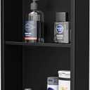 Stainless Steel Shower Niche 24" X 12" Matte Black No Tile Needed Niche Shower with Double Shelves Recessed Wall Niches for Bathroom Space Saving Over Mount Installation