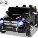 MINIATURE MOTORS Licensed Maybach G650 Landaulet Ride on Car, 12V Kids Electric Car Remote Control, Bluetooth Music Player, 3.7MPH Max Speed, Headlight, Seat Belt, Trunk for Boys & Girls-Black