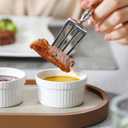 MALACASA Mini Ramekins 2 oz set of 24, Ramiken, Ceramic Creme Brulee Ramekins, White Custard Cups, Small Dipping Bowls for Kitchen Serving Sauce Condiments, Dishwasher Oven Safe, Series RAMEKIN.DISH
