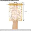Staruby Organza Gift Bags 100Pcs Gold Sheer Organza Bag 5x7 Inch Mesh Favor Bags Drawstring Jewelry Rattan Printed Gift Pouches for Wedding Party Favors Couple Shower Christmas Gifts Candy Bags