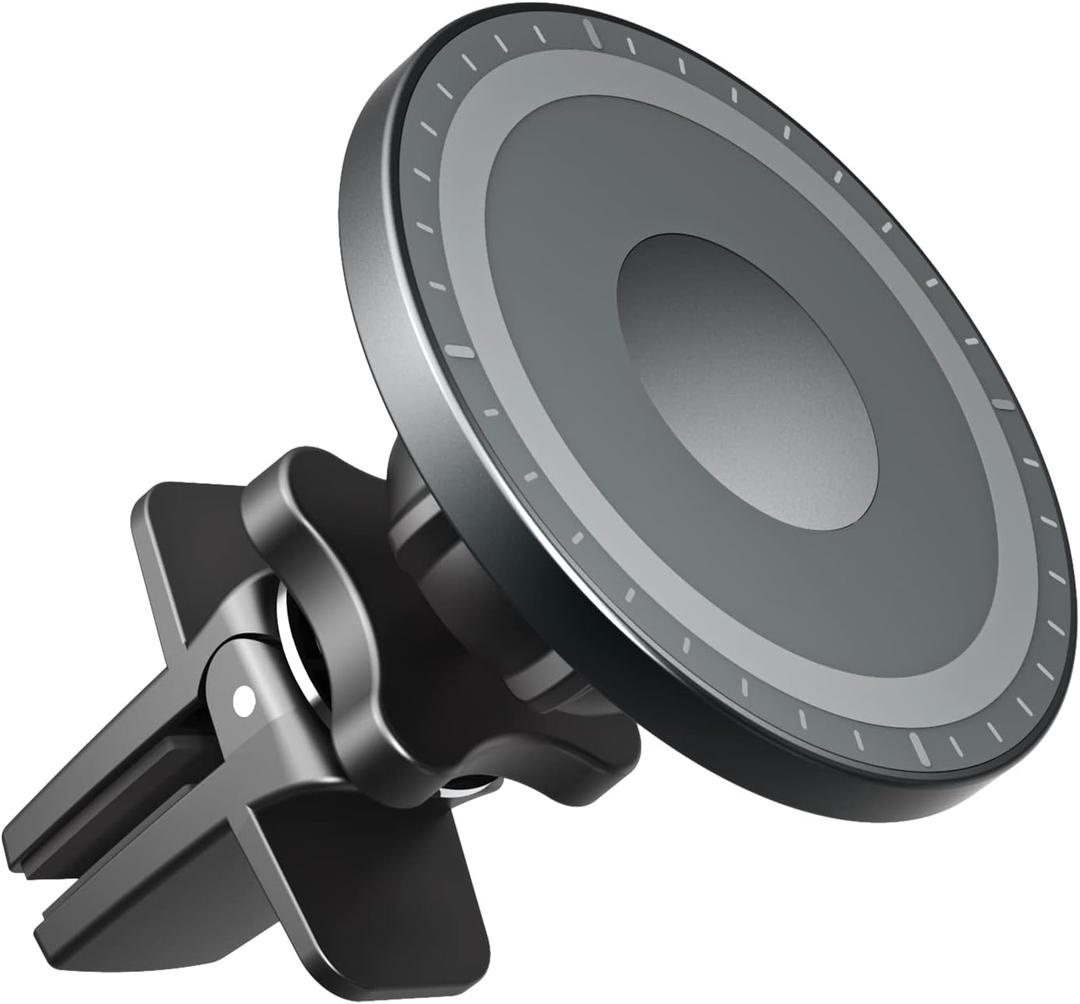 UIBI Magsafe Car Mount, Magnetic Car Phone Holder 20 Strong Magnets with Clip 360 Rotation Air Vent Cell Phone Mount Fit for Magsafe iPhone 16 15 14 13 12 Pro Max Mini MagSafe Case