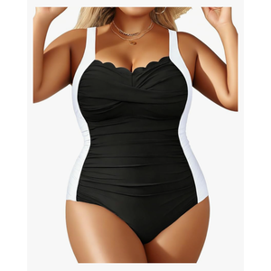 Aqua Eve Womens Plus Size One Piece Swimsuit- Tummy Control Bathing Suit Full Coverage Swimwear, Size 20W