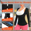 Sauna Shirt for Women Sauna Waist Trainer for Women Weight Loss Sauna Suit Workout Sauna Vest Zipper Body Shaper, XL