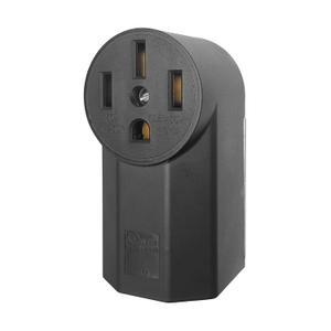 Nema 14-50 Outlet Industrial Grade 50 Amp Receptacle Surface Mount Receptacle for RV Oven Range and Stove Outlet, 3-Pole 4-Wire, Black (Nema 14-50r)