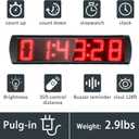 Portable 5'' High 6 Digits LED Race Clock with Tripod for Running Events, Countdown/up Digital Race Timer, 12/24-Hour Clock,LED Stopwatch by Remote Control
