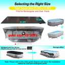 10x20Ft Rectangular Pool Cover with Side Storage for Oval and Rectangular Above Ground Pool, One-Piece Solar Oval Pool Cover, Preventing Waterlogging, UV and Weather Resistant WP:10000kPa+