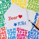 5 Sheets Letter Stickers, 440 Alphabet Sticker,1 inch Vinyl Self-Adhesive Sticker Letters, Black Alphabets ABC Stickers, for DIY Mailbox House Numbers, Embellishments & Decorations Multicolor