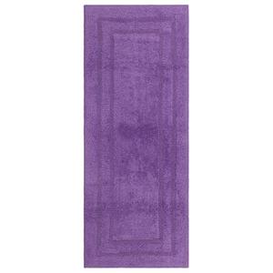 Cotton Bath Mat Soft Absorbent Quick Dry Machine Washable Bathroom Mat, Grape, 24" x 60"