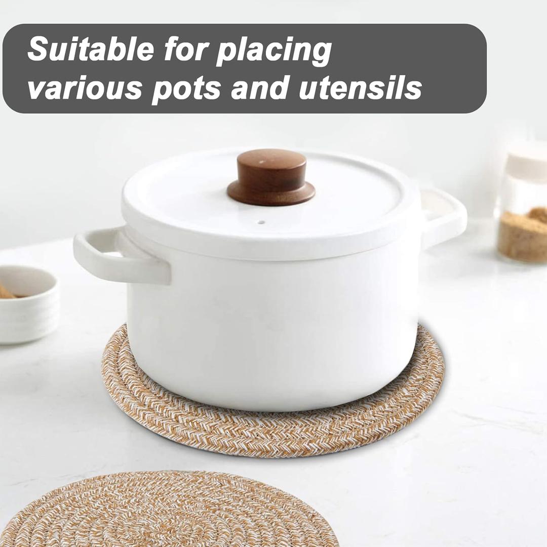 6.5/4.5 Inch Trivets/Potholders 4 Set