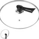 10.5 Inch Pan Lid, Universal Pot Lid, Support Vertical Placement, 4mm Clear Tempered Glass, Compatible with Dishwasher and Ovens