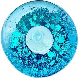 Cool Stress Ball with Glitter - Cute Sensory Squishy Squeeze Nice Fidget Squish Toy - 2.25" Ball