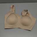 Women's Wireless Bras Full Coverage Seamless Supportive, Back Smoothing T-Shirt Bra with Padded Everyday Bra (X-Large, Nude)