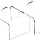 Acrylic Toilet Stool Squat Set of 2, Squatting Toilet Stool for Adults Kids,Modern Design Pooping Stool, Easily Blend into Any Bathroom (Clear-2PCS)