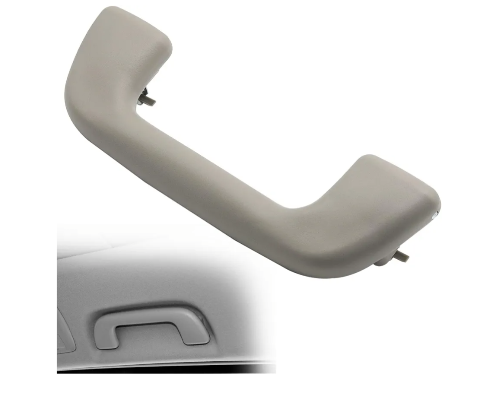 Front Inner Roof Pull Handle Grab Auto Interior Ceiling Handrail Without Hook Compatible with Toyota Corolla Yaris Vios Rav4 Replace 74610-52020 LH=RH Universal Beige Grey