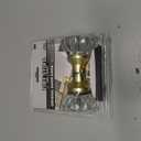 Mortise Lock Crystal Glass Door Knob Replacement Set, Brass Finish Base,