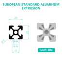 2020 T-Slot Aluminum Extrusion Profile, 10PCS 48" European Standard Anodized Linear Rail Guide for 3D Printer & CNC DIY, High-Strength Construction - Silver