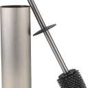 Toilet Brush and Holder Set Premium Material Toilet Bowl Cleaner Free Standing Toilet Bowl Brush and Holder 1pack Brushed Nickel