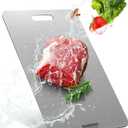 Titanium Cutting Board, Food Grade 100% Pure Titanium Cutting Boards for Kitchen, Non-Toxic Double-Sided Chopping Board, Dishwasher Safe, Easy to Clean 12 x 9 Inch