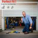 Garage Door Seals Bottom Rubber - Jobon 8 Ft Heavy-Duty Garage Door Weather Stripping Bottom Seal with Pre-drilled Aluminum Track Retainer Kit, Easy Installation for Home & Commercial