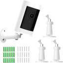 2 x honecumi for Ring Camera Wall MountAdjustable Brackets Compatible with Ring Stick Up Cam Battery/Plug-in/Pro/Elite, Ring Indoor Cam (1st Gen) & 1/4 Screw Security Cameras, Indoor/Outdoor Use,3-Pack