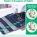 Sewing Machine for Beginners with 12 Built-in Stitches, 6 Included Feet, Portable Sewing Machine with Foot Pedal, High-Low Speeds