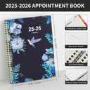 2025-2026 Appointment Book, 25-26 Planner Quarter-Hourly, Weekly & Monthly - from July 2025 - June 2026, A4 Weekly Planner with Colorful Tabs, Hardover, Note Pages, Pockets, Spiral Binding (8.5"x11")