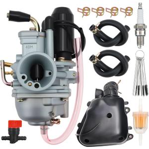 Predator 50 Carburetor for Polaris Sportsman 90 2001 2002 2003 2004 2005 2006 Carb for Polaris Scrambler 50 90 90cc 100cc Electric Choke Carb with Air Filter Box