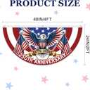USA 250th Anniversary Bunting Patriotic Decorations American Flag Eagle Design Banner for Independence Day 4th of July Memorial Day Outdoor Decorations 2 Pack