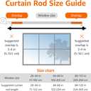 Amazon Basics Adjustable Easy to Install Blackout Curtain Rod for Bedroom and Living Room, 88" to 120", Black